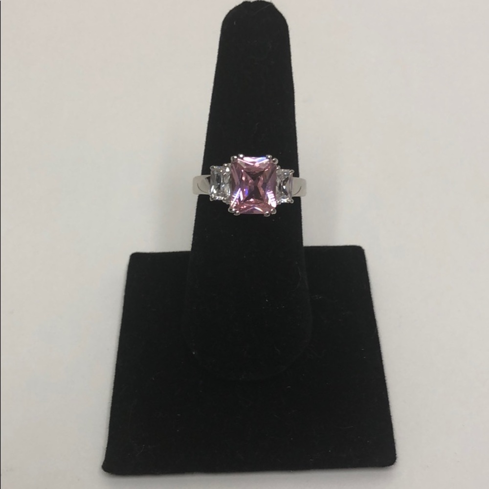 Dillards Ring Silver Pink Ring New 9
